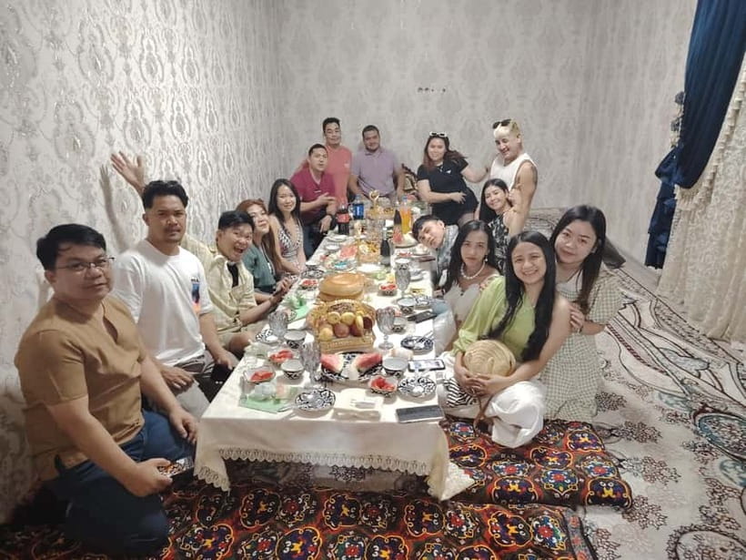 cooking traditional food in Samarkand with local people - From Siab Bazaar to Ravot village