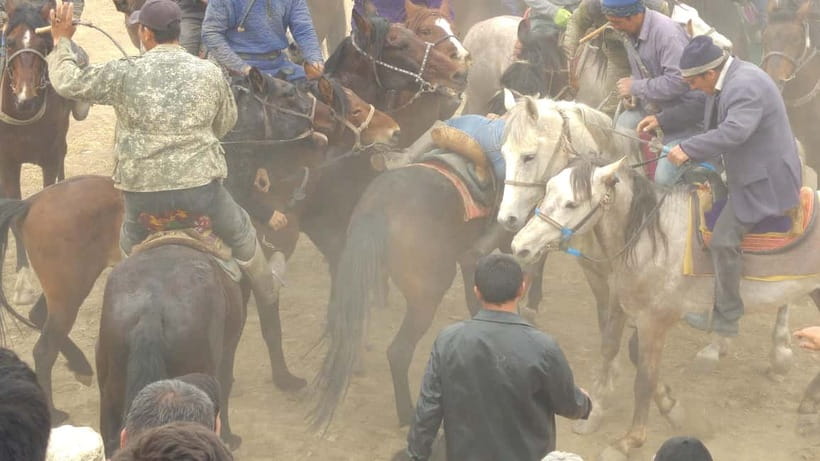 Samarkand: Uloq-Kopkari (Buzkashi) Game Day Tour - Getting close to the horsemen