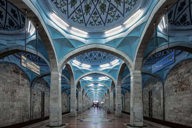 Tashkent: 4 Hour Food Tour and Metro Journey with a Guide - Riding Tashkent’s decorated metro stations